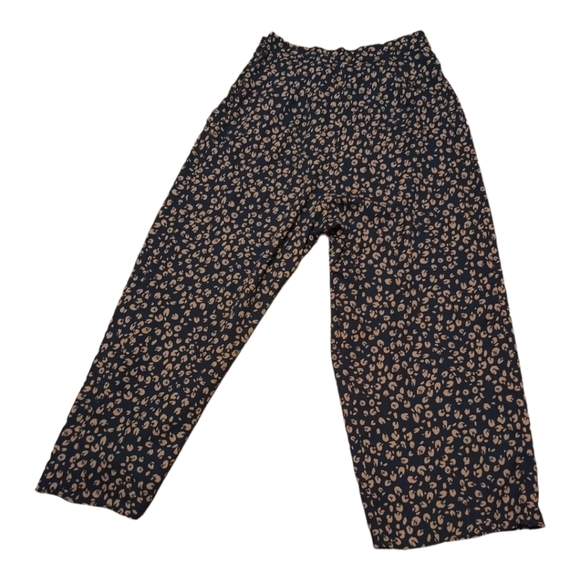 Fame And Partners Cheetah Wide Leg Pants Size 6 Wide Leg Flowy Boho - Picture 2 of 4